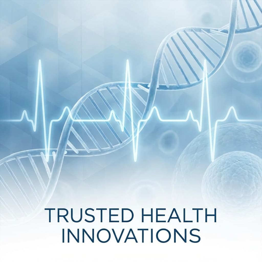 Medical illustration of DNA and heart rhythm